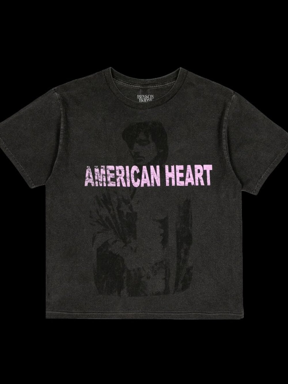 Benson Boone Womens American Heart Tour Date Back Pigment Black Shirt New Medium